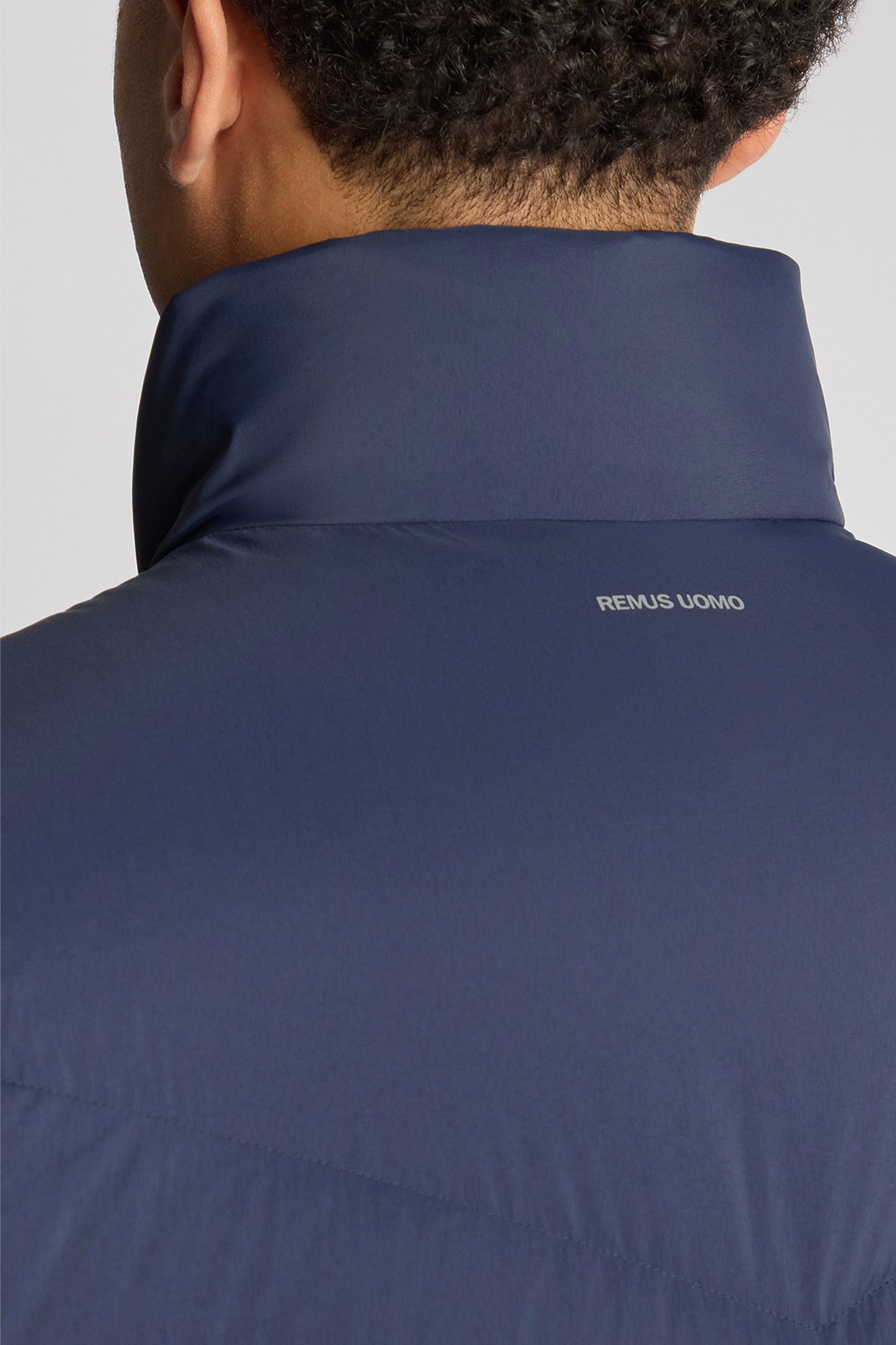 Regular Fit Down-Filled Quilted Jacket (in Blue)