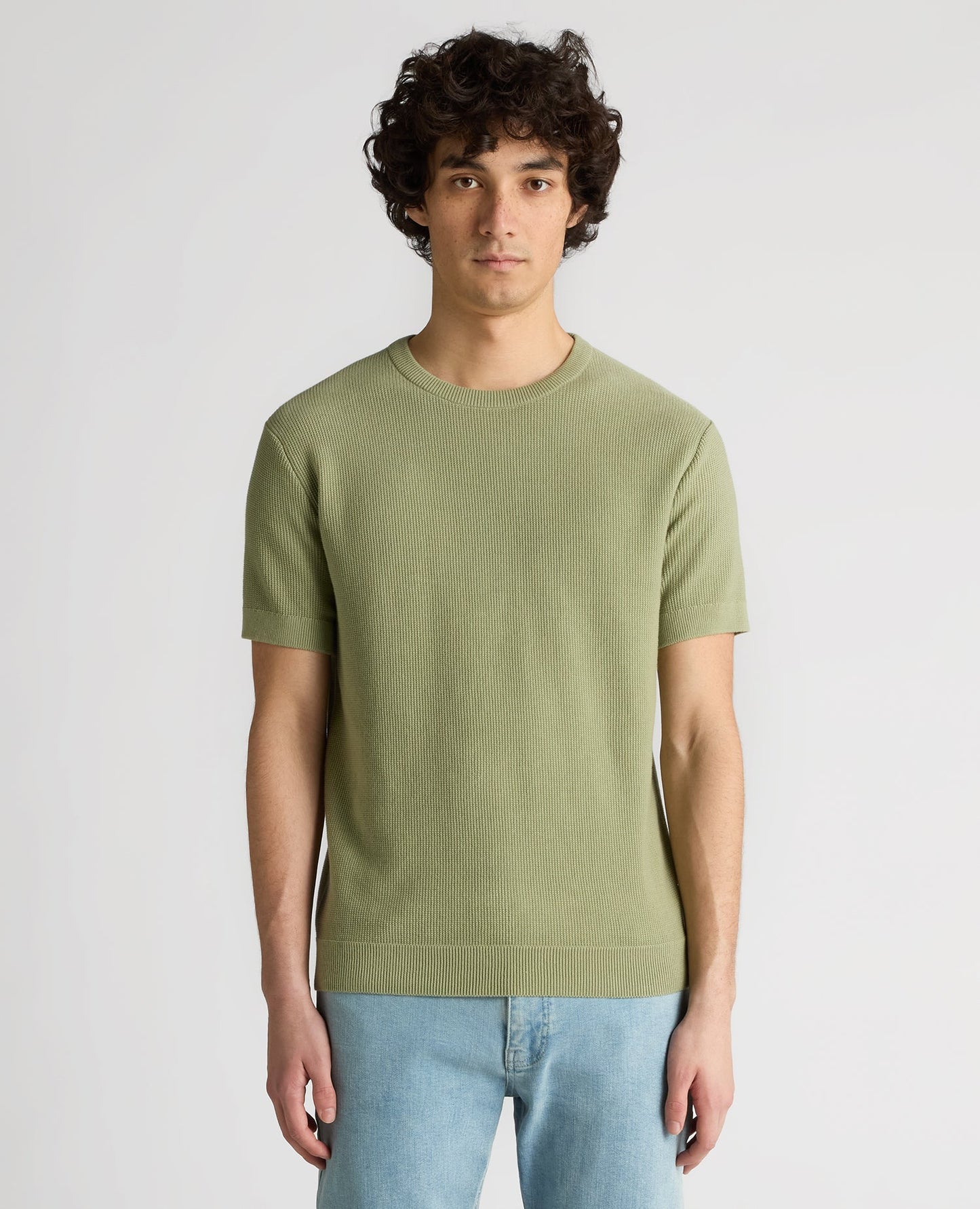 Slim Fit Waffle Knitted Tee