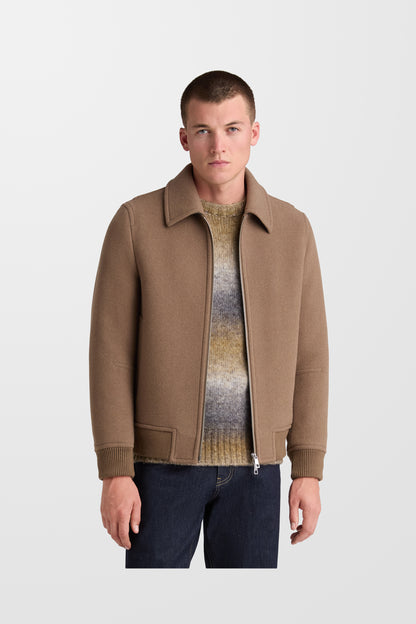 Tyler Bomber Tailored Coat (Taupe)