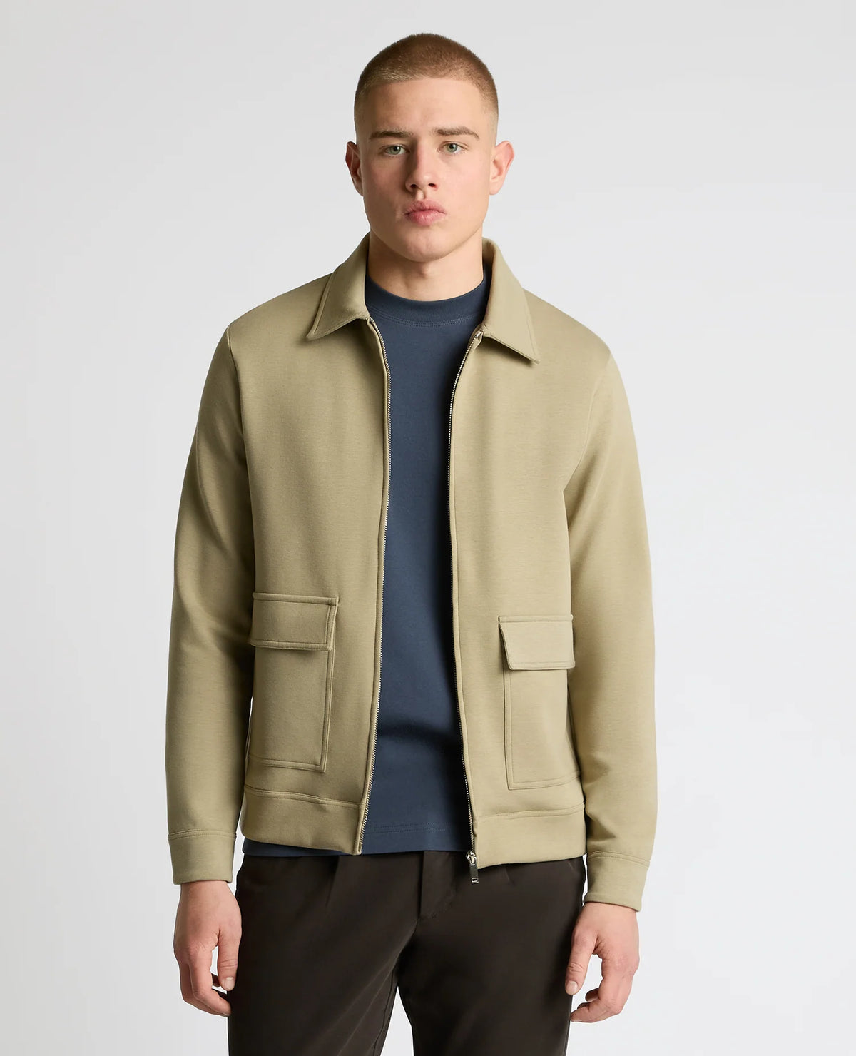 Bamboo Blend Overshirt (Stone)
