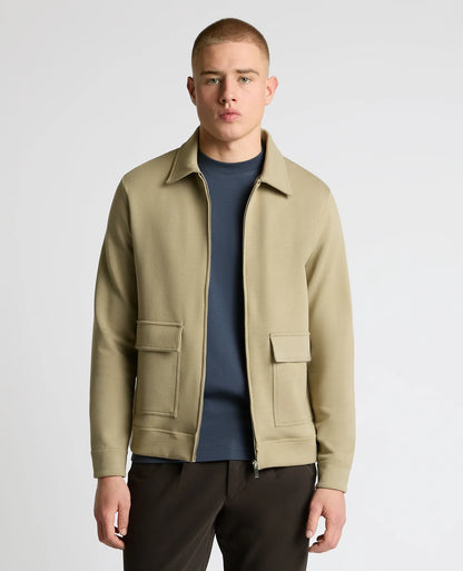 Bamboo Blend Overshirt (Stone)