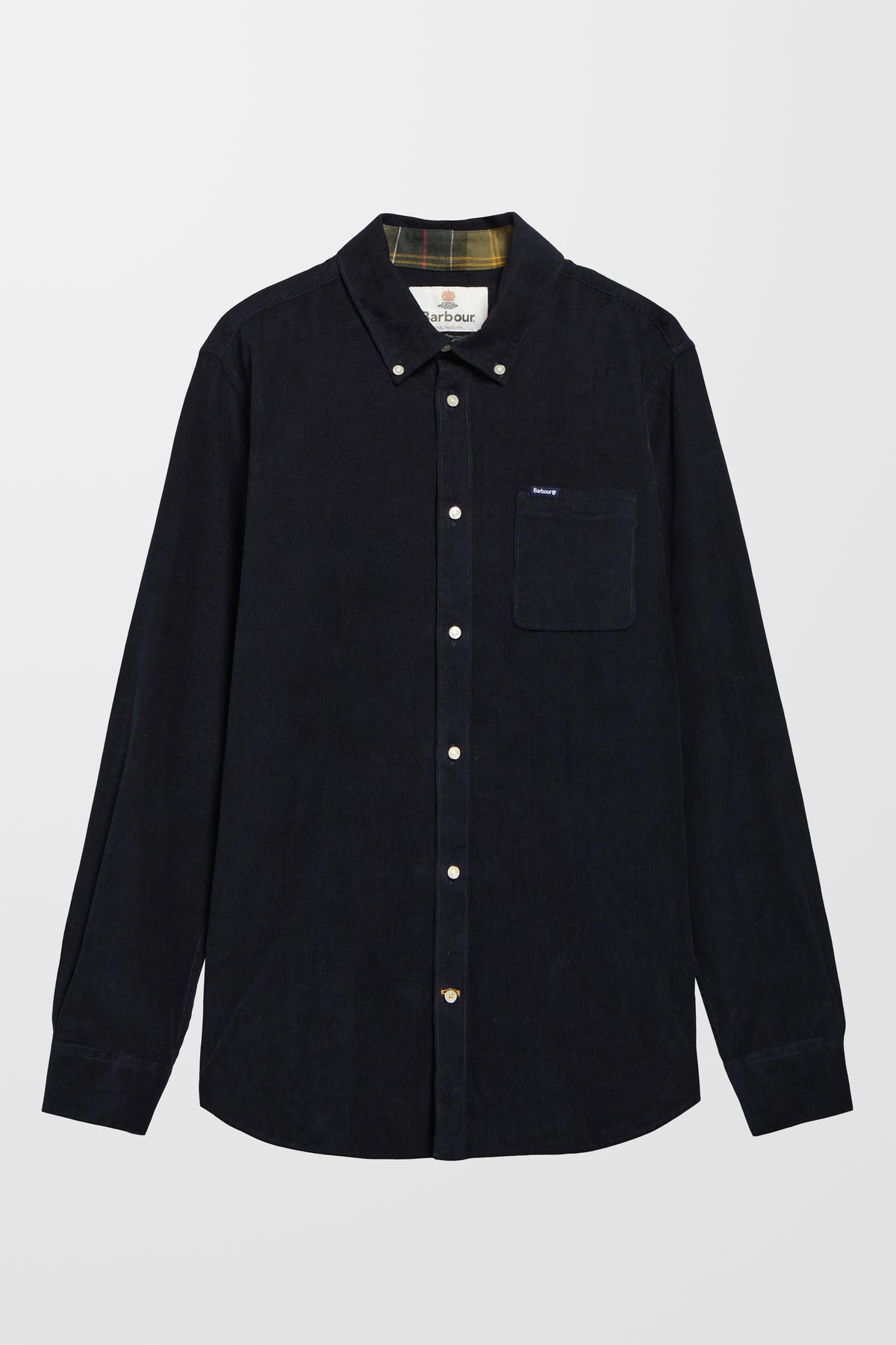 Ramsey Tailored Cord Shirt (in Navy)