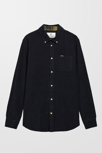 Ramsey Tailored Cord Shirt (in Navy)