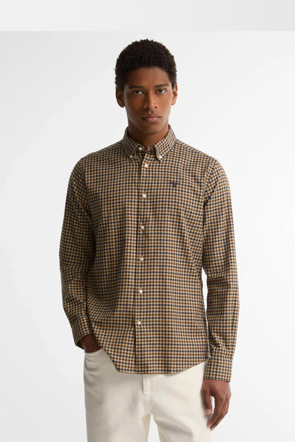 Finkle Tailored Long-Sleeve Shirt ( In Dark Sand )
