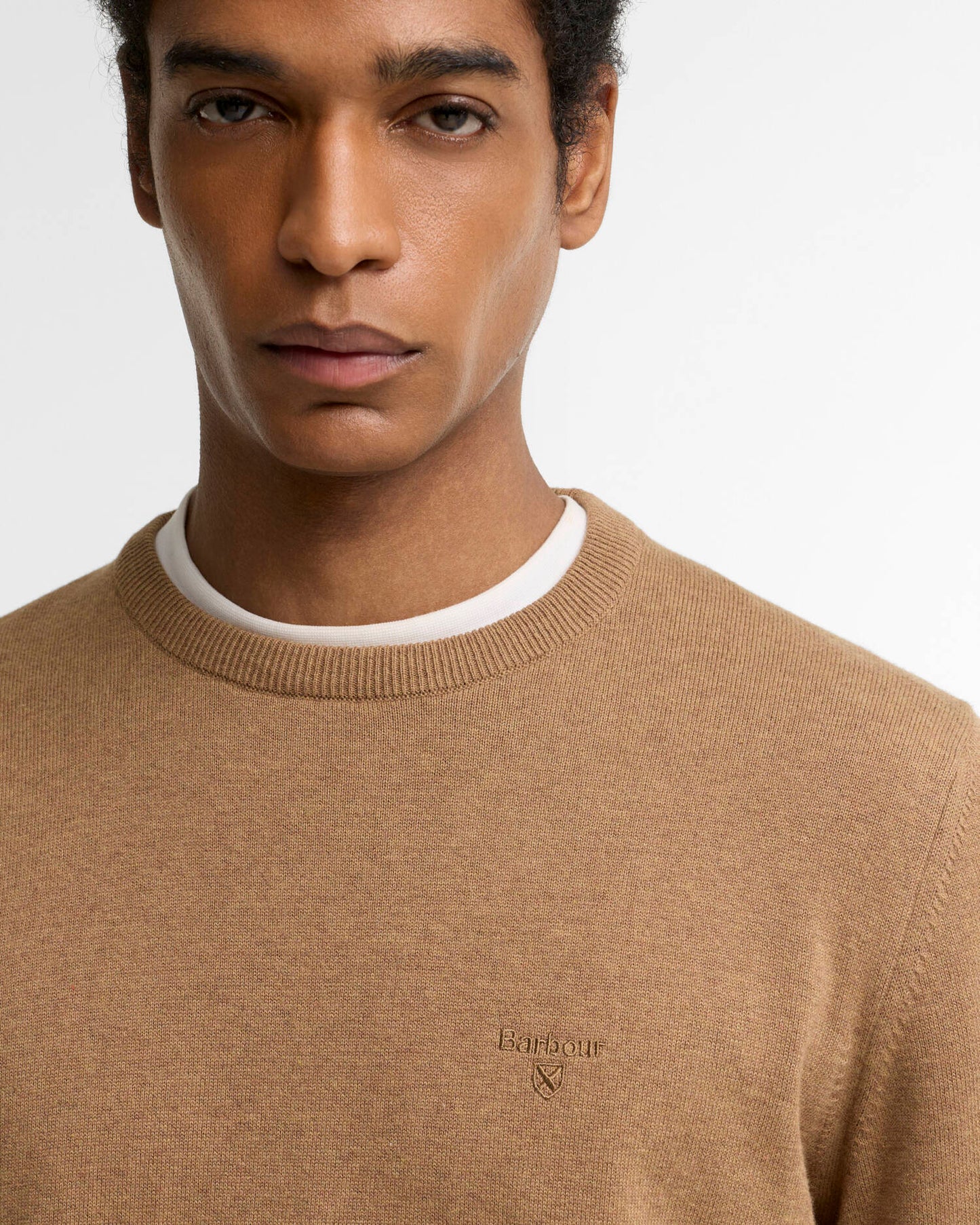 Pima Cotton Crew Neck Jumper ( In Sandstone )