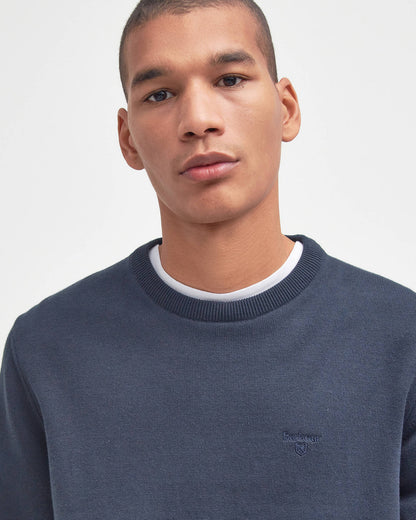 Pima Cotton crew Neck Jumper ( In Navy )