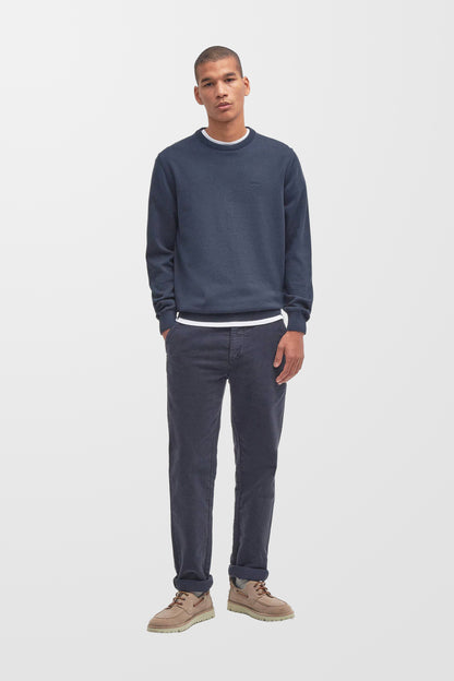 Pima Cotton crew Neck Jumper ( In Navy )